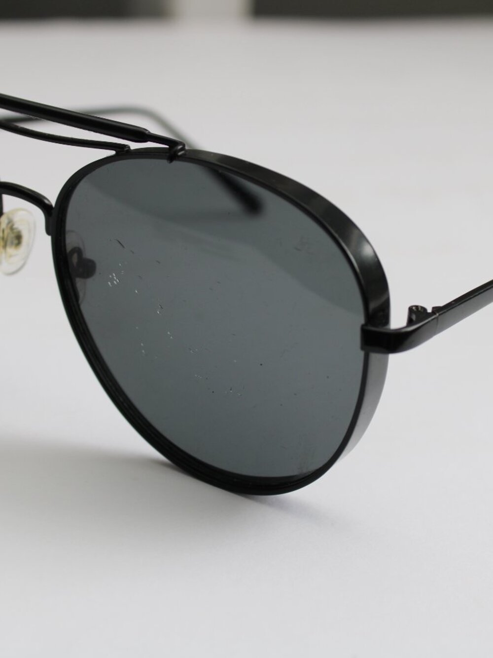 Melt Black Aviator Oversized Metal Frame Sunglasses Series 3 - Picture 4 of 7